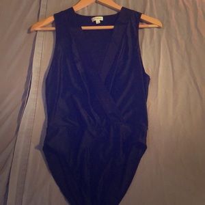 Black sleeveless bodysuit